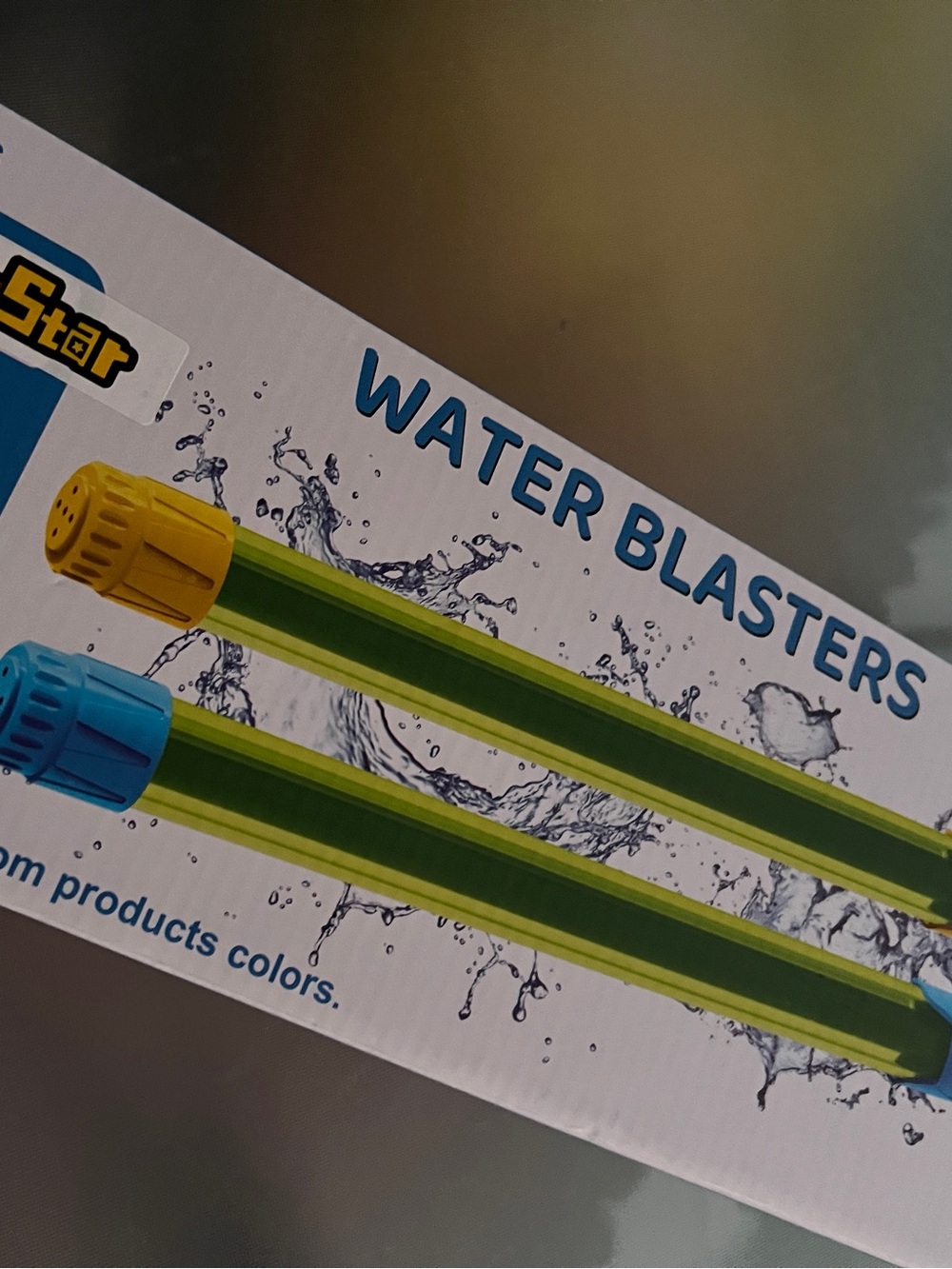 Water Blaster Pool Noodle Sprayer - Green with Yellow & Blue Caps